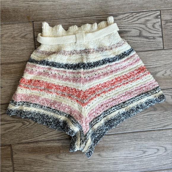 FREE PEOPLE WOMENS KNIT STRIPED CASUAL SHORTS XSmall / ivory multi - Picture 4 of 6